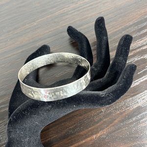 *FREE WITH $75 ORDER” Hammered sterling silver bangle